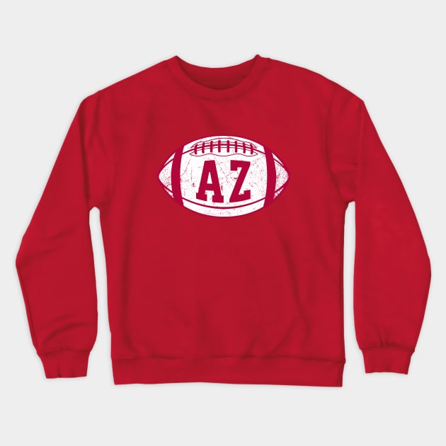 AZ Retro Football - Red Crewneck Sweatshirt by KFig21